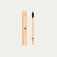 Bamboo Toothbrush Travel Tube| Brush Included |Stylish Protection On the Go - OIKO